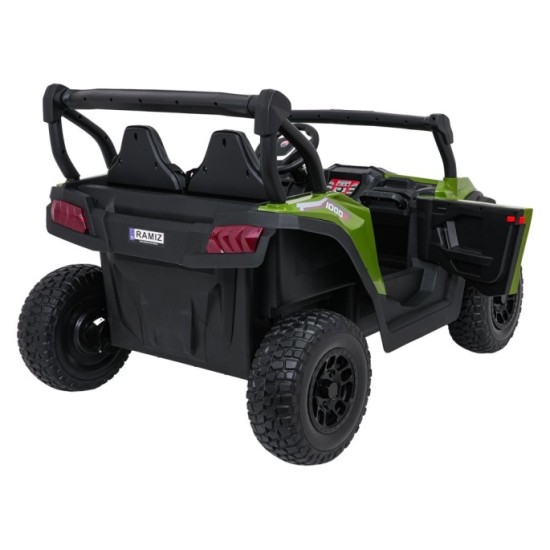 JOKO Elekrické autíčko Gravity Buggy 4x80W, penové kolesá, kožené sedadlo, FM rádio, zelené
