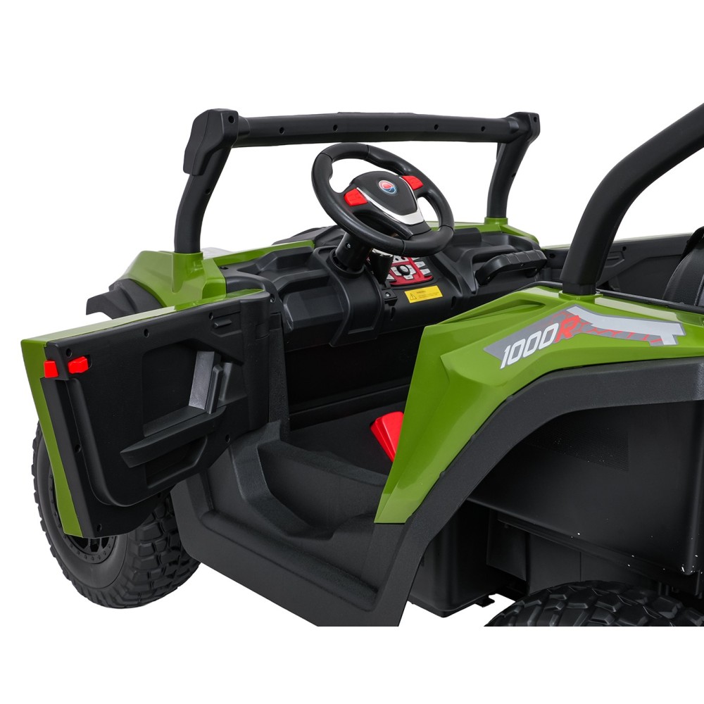 JOKO Elekrické autíčko Gravity Buggy 4x80W, penové kolesá, kožené sedadlo, FM rádio, zelené