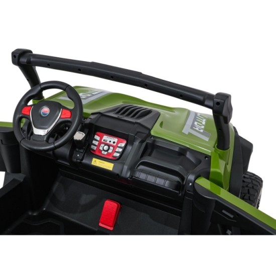 JOKO Elekrické autíčko Gravity Buggy 4x80W, penové kolesá, kožené sedadlo, FM rádio, zelené