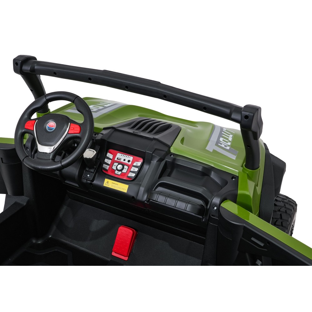 JOKO Elekrické autíčko Gravity Buggy 4x80W, penové kolesá, kožené sedadlo, FM rádio, zelené