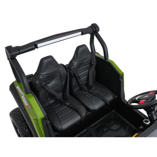 JOKO Elekrické autíčko Gravity Buggy 4x80W, penové kolesá, kožené sedadlo, FM rádio, zelené