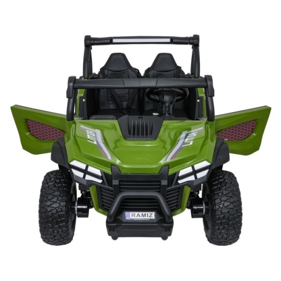 JOKO Elekrické autíčko Gravity Buggy 4x80W, penové kolesá, kožené sedadlo, FM rádio, zelené