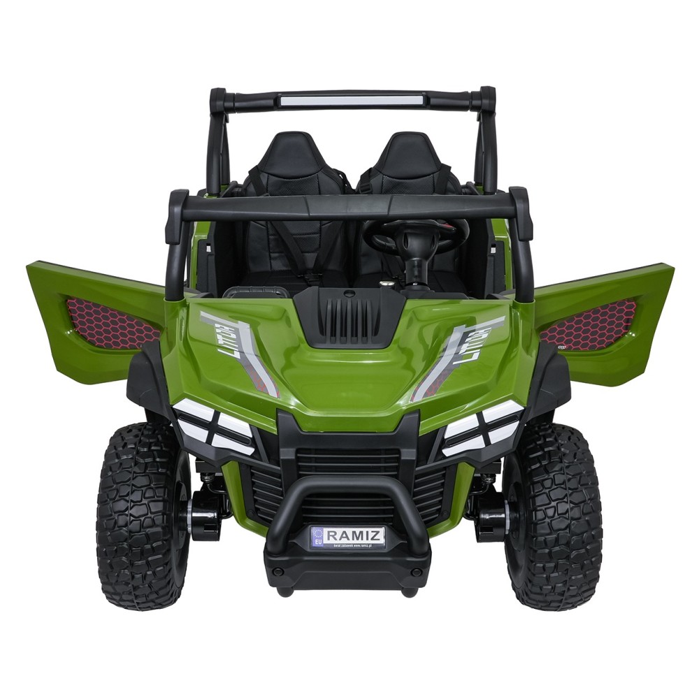 JOKO Elekrické autíčko Gravity Buggy 4x80W, penové kolesá, kožené sedadlo, FM rádio, zelené