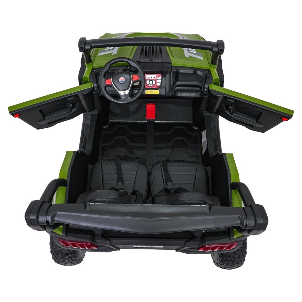 JOKO Elekrické autíčko Gravity Buggy 4x80W, penové kolesá, kožené sedadlo, FM rádio, zelené