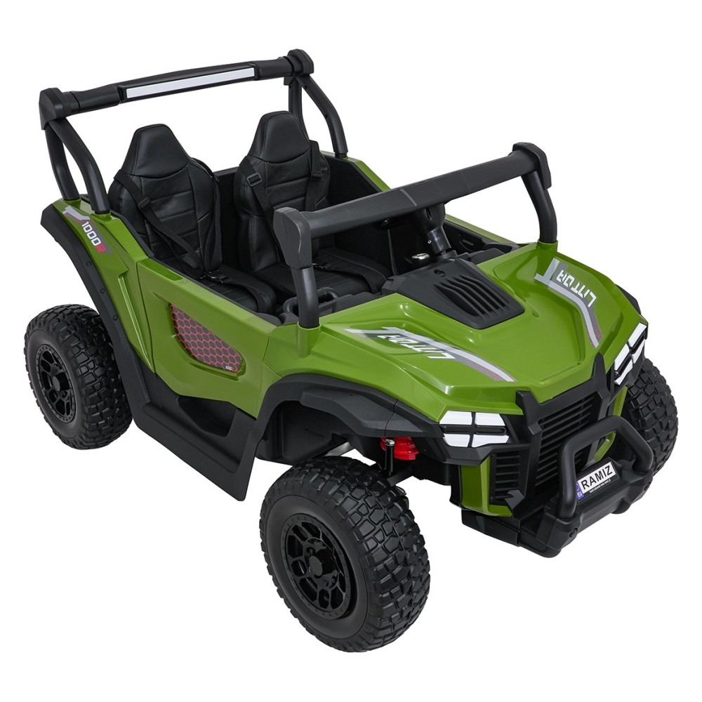JOKO Elekrické autíčko Gravity Buggy 4x80W, penové kolesá, kožené sedadlo, FM rádio, zelené