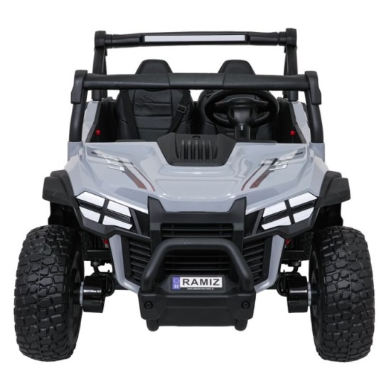 JOKO Elekrické autíčko Gravity Buggy 4x80W, penové kolesá, kožené sedadlo, FM rádio, sivé