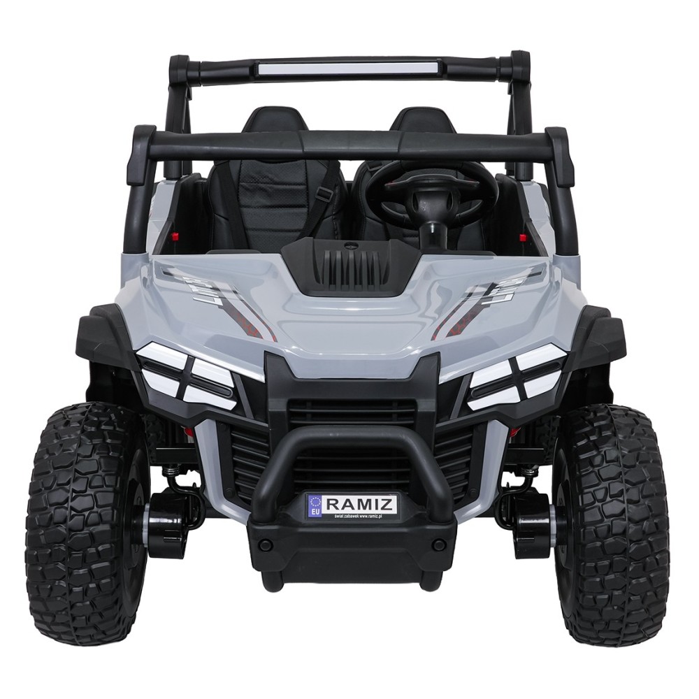 JOKO Elekrické autíčko Gravity Buggy 4x80W, penové kolesá, kožené sedadlo, FM rádio, sivé