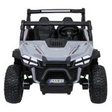 JOKO Elekrické autíčko Gravity Buggy 4x80W, penové kolesá, kožené sedadlo, FM rádio, sivé