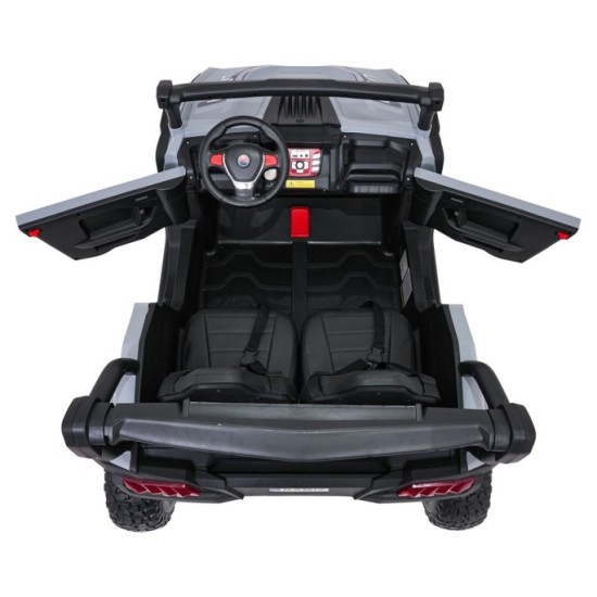 JOKO Elekrické autíčko Gravity Buggy 4x80W, penové kolesá, kožené sedadlo, FM rádio, sivé