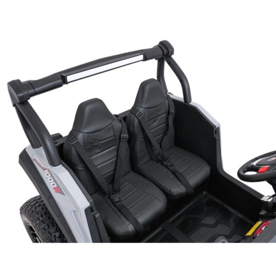 JOKO Elekrické autíčko Gravity Buggy 4x80W, penové kolesá, kožené sedadlo, FM rádio, sivé