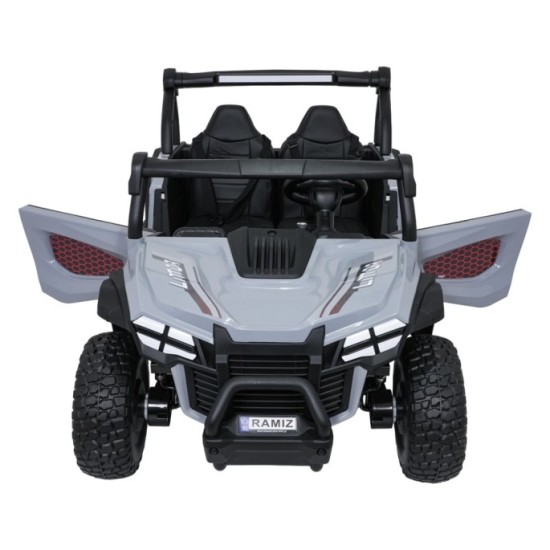 JOKO Elekrické autíčko Gravity Buggy 4x80W, penové kolesá, kožené sedadlo, FM rádio, sivé