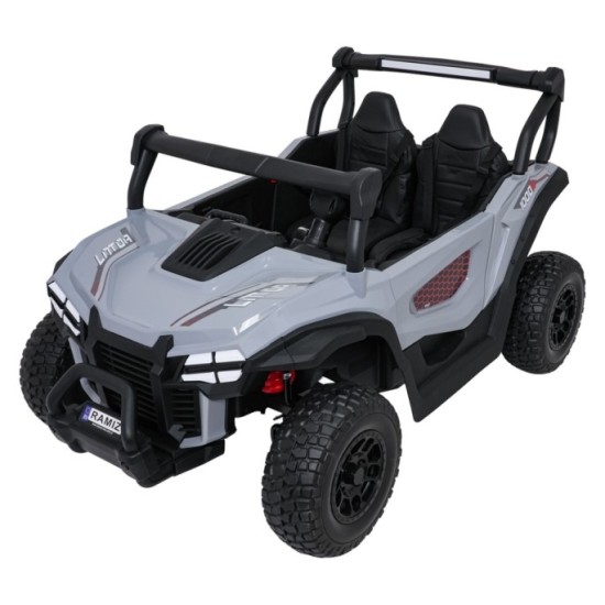 JOKO Elekrické autíčko Gravity Buggy 4x80W, penové kolesá, kožené sedadlo, FM rádio, sivé