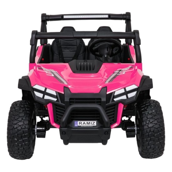 JOKO Elekrické autíčko Gravity Buggy 4x80W, penové kolesá, kožené sedadlo, FM rádio, ružové