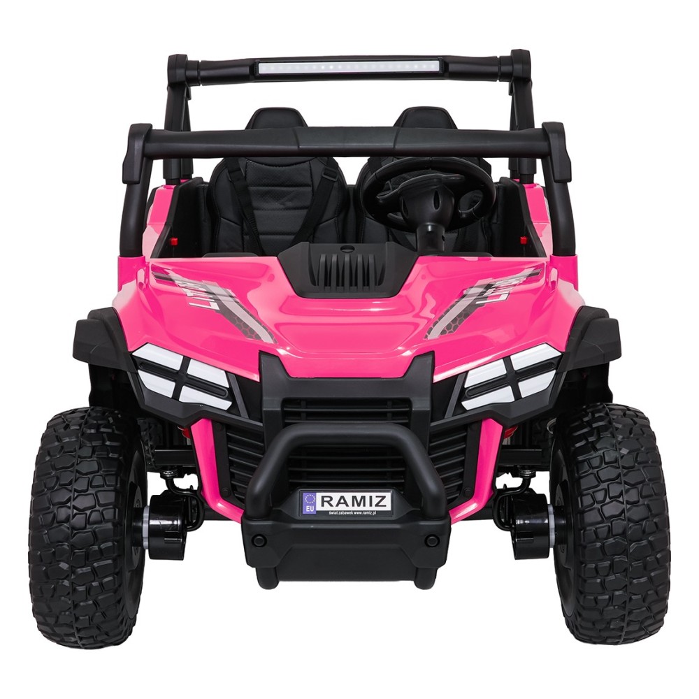 JOKO Elekrické autíčko Gravity Buggy 4x80W, penové kolesá, kožené sedadlo, FM rádio, ružové