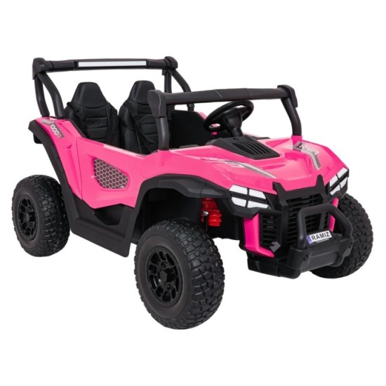 JOKO Elekrické autíčko Gravity Buggy 4x80W, penové kolesá, kožené sedadlo, FM rádio, ružové
