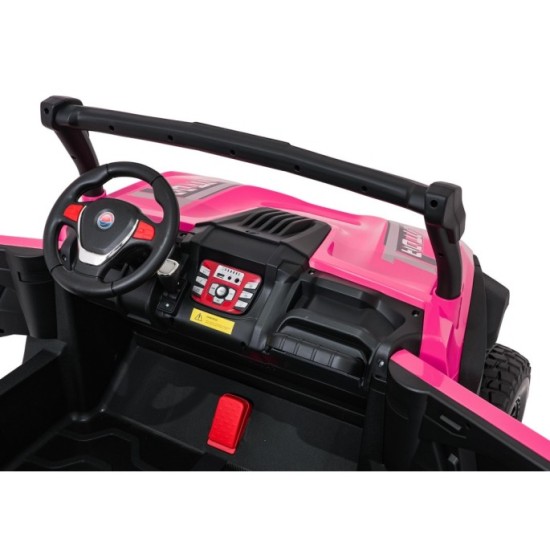 JOKO Elekrické autíčko Gravity Buggy 4x80W, penové kolesá, kožené sedadlo, FM rádio, ružové