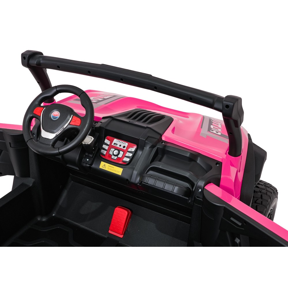 JOKO Elekrické autíčko Gravity Buggy 4x80W, penové kolesá, kožené sedadlo, FM rádio, ružové