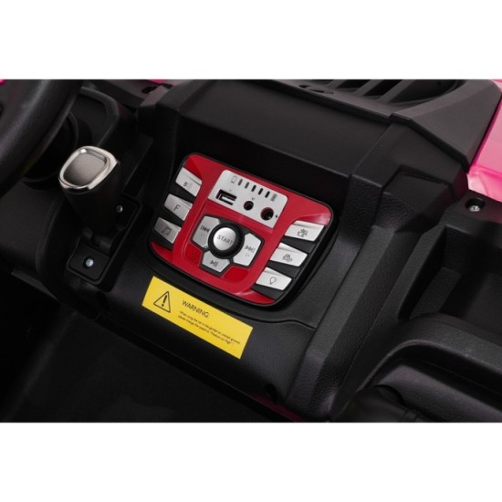 JOKO Elekrické autíčko Gravity Buggy 4x80W, penové kolesá, kožené sedadlo, FM rádio, ružové