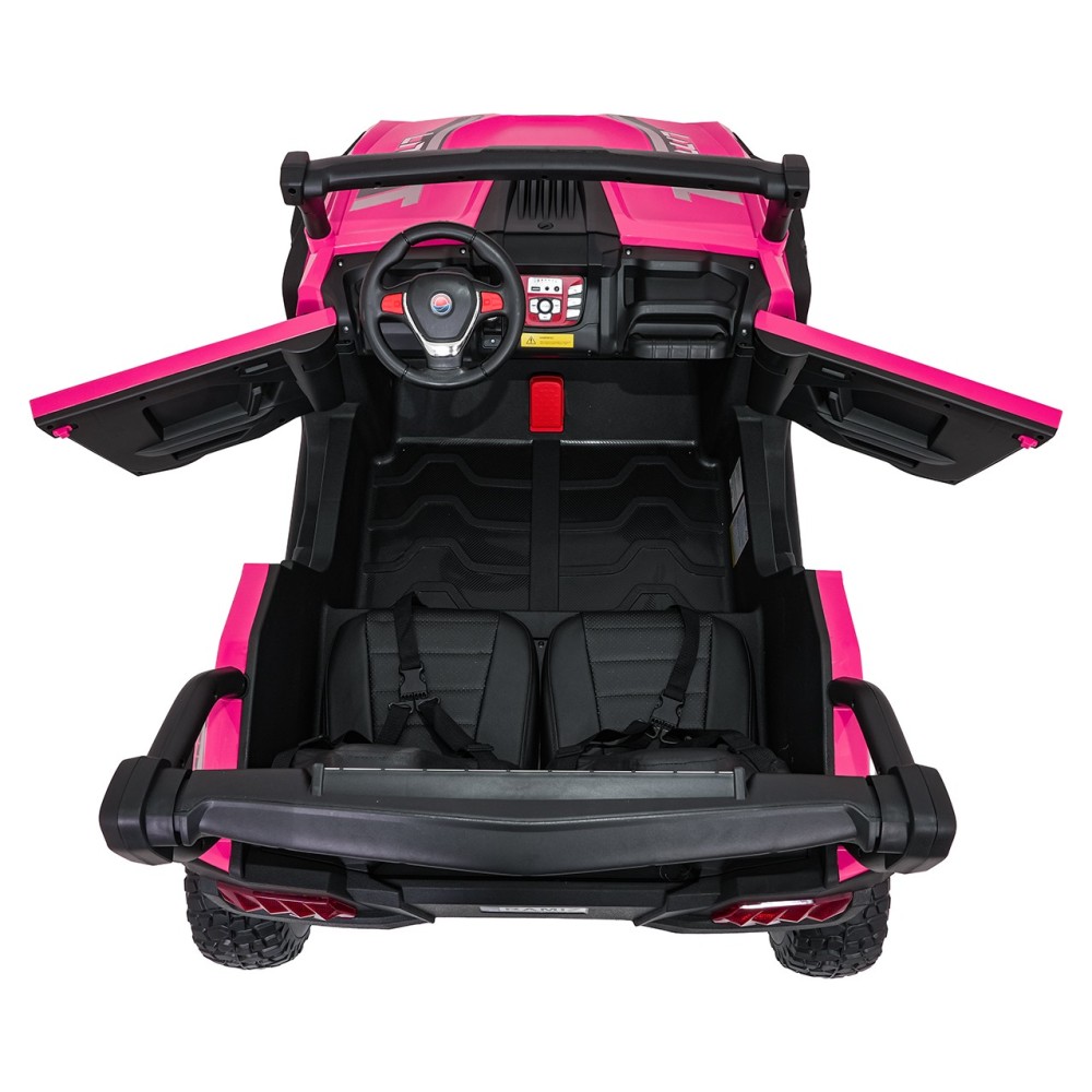 JOKO Elekrické autíčko Gravity Buggy 4x80W, penové kolesá, kožené sedadlo, FM rádio, ružové