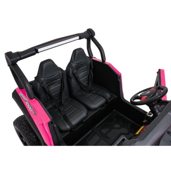 JOKO Elekrické autíčko Gravity Buggy 4x80W, penové kolesá, kožené sedadlo, FM rádio, ružové