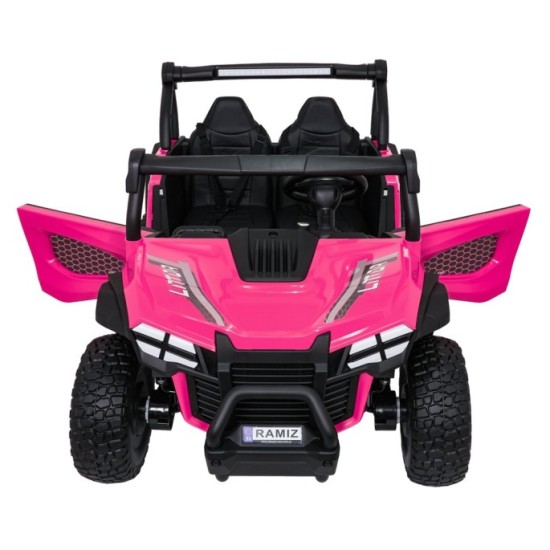 JOKO Elekrické autíčko Gravity Buggy 4x80W, penové kolesá, kožené sedadlo, FM rádio, ružové