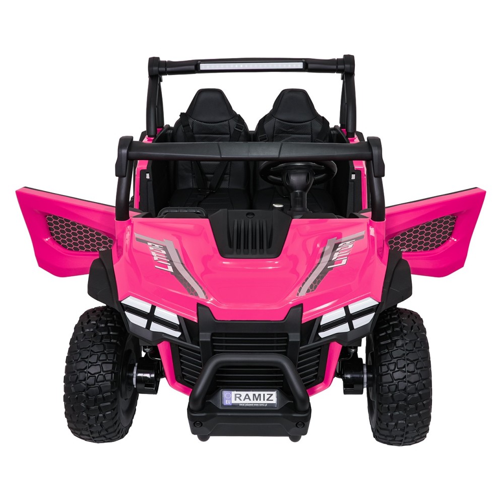 JOKO Elekrické autíčko Gravity Buggy 4x80W, penové kolesá, kožené sedadlo, FM rádio, ružové