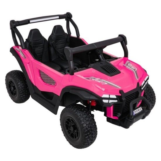 JOKO Elekrické autíčko Gravity Buggy 4x80W, penové kolesá, kožené sedadlo, FM rádio, ružové