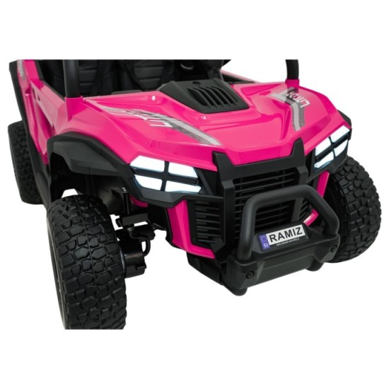 JOKO Elekrické autíčko Gravity Buggy 4x80W, penové kolesá, kožené sedadlo, FM rádio, ružové