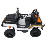 JOKO Elektrické autíčko Jeep Monster 4x200W, penové kolesá, kožené sedadlo, nosnosť 50kg, sedadlo pre Rodiča, biele