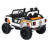 JOKO Elektrické autíčko Jeep Monster 4x200W, penové kolesá, kožené sedadlo, nosnosť 50kg, sedadlo pre Rodiča, biele