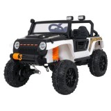 JOKO Elektrické autíčko Jeep Monster 4x200W, penové kolesá, kožené sedadlo, nosnosť 50kg, sedadlo pre Rodiča, biele