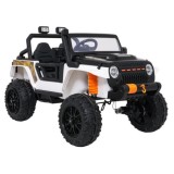 JOKO Elektrické autíčko Jeep Monster 4x200W, penové kolesá, kožené sedadlo, nosnosť 50kg, sedadlo pre Rodiča, biele
