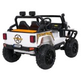 JOKO Elektrické autíčko Jeep Monster 4x200W, penové kolesá, kožené sedadlo, nosnosť 50kg, sedadlo pre Rodiča, biele