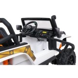 JOKO Elektrické autíčko Jeep Monster 4x200W, penové kolesá, kožené sedadlo, nosnosť 50kg, sedadlo pre Rodiča, biele