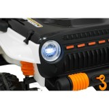 JOKO Elektrické autíčko Jeep Monster 4x200W, penové kolesá, kožené sedadlo, nosnosť 50kg, sedadlo pre Rodiča, biele