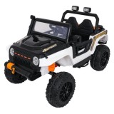 JOKO Elektrické autíčko Jeep Monster 4x200W, penové kolesá, kožené sedadlo, nosnosť 50kg, sedadlo pre Rodiča, biele