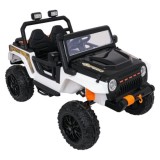 JOKO Elektrické autíčko Jeep Monster 4x200W, penové kolesá, kožené sedadlo, nosnosť 50kg, sedadlo pre Rodiča, biele