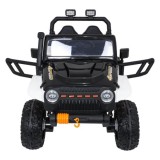 JOKO Elektrické autíčko Jeep Monster 4x200W, penové kolesá, kožené sedadlo, nosnosť 50kg, sedadlo pre Rodiča, biele