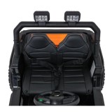 JOKO Elektrické autíčko Jeep Monster 4x200W, penové kolesá, kožené sedadlo, nosnosť 50kg, sedadlo pre Rodiča, čierne