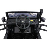 JOKO Elektrické autíčko Jeep Monster 4x200W, penové kolesá, kožené sedadlo, nosnosť 50kg, sedadlo pre Rodiča, čierne