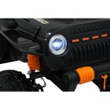 JOKO Elektrické autíčko Jeep Monster 4x200W, penové kolesá, kožené sedadlo, nosnosť 50kg, sedadlo pre Rodiča, čierne