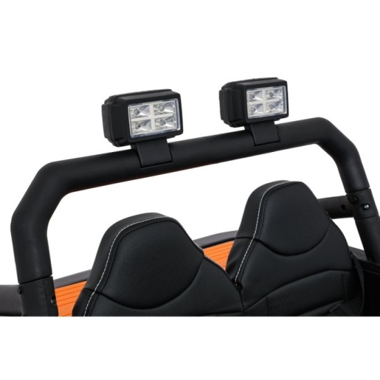 JOKO Elektrické autíčko Jeep Monster 4x200W, penové kolesá, kožené sedadlo, nosnosť 50kg, sedadlo pre Rodiča, čierne