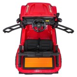 JOKO Elektrické autíčko Jeep Monster 4x200W, penové kolesá, kožené sedadlo, nosnosť 50kg, sedadlo pre Rodiča, čevené