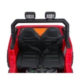 JOKO Elektrické autíčko Jeep Monster 4x200W, penové kolesá, kožené sedadlo, nosnosť 50kg, sedadlo pre Rodiča, čevené