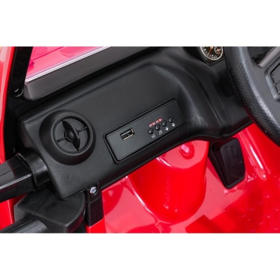 JOKO Elektrické autíčko Jeep Monster 4x200W, penové kolesá, kožené sedadlo, nosnosť 50kg, sedadlo pre Rodiča, čevené