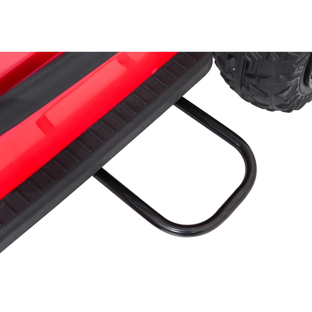 JOKO Elektrické autíčko Jeep Monster 4x200W, penové kolesá, kožené sedadlo, nosnosť 50kg, sedadlo pre Rodiča, čevené
