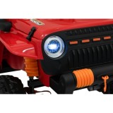 JOKO Elektrické autíčko Jeep Monster 4x200W, penové kolesá, kožené sedadlo, nosnosť 50kg, sedadlo pre Rodiča, čevené