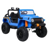 JOKO Elektrické autíčko Jeep Monster 4x200W, penové kolesá, kožené sedadlo, nosnosť 50kg, sedadlo pre Rodiča, modré