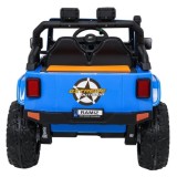JOKO Elektrické autíčko Jeep Monster 4x200W, penové kolesá, kožené sedadlo, nosnosť 50kg, sedadlo pre Rodiča, modré