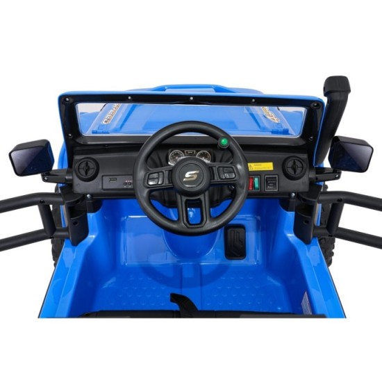 JOKO Elektrické autíčko Jeep Monster 4x200W, penové kolesá, kožené sedadlo, nosnosť 50kg, sedadlo pre Rodiča, modré
